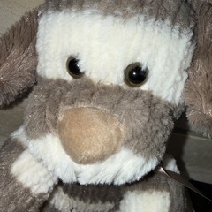 Inter American 11″ Puppy Dog Gray Brown Cream Striped 2018 Stuffed Animal Plush