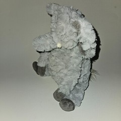 First Impressions Gray Elephant Plush Lovey 8″ Stuffed Animal Toy Ribbed Ears