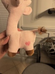 Dan Dee Giraffe Plush Pink Brown Stuffed Animal 10″ Heart Soft Baby Toy Lovey