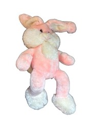 Vintage Hug-me-home collectible pink stuffed bunny rabbit 23 inches