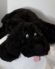 Chosun Floppy Black Puppy Pink Tongue Dog 21” Plush Stuffed Animal Vintage Rare
