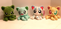 Tentacle Kitty 4″ Plush Chase Grumpy Green Amazed Teal White Hunter Little One
