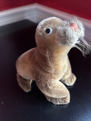 Steiff Walrus And Seal, No ID, Mohair, About 5“, TLC