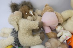 Lot Vintage Stuffed Animals Bears Dog Lamp Harrods Aurora Soft Stuff Unbranded