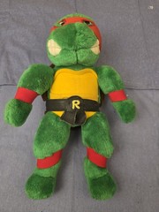 Vintage 1989 Mirage Teenage Mutant Ninja Turtle 14″ Plush Raphael Retired TMNT