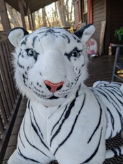 Melissa & Doug Giant Siberian White Tiger Lifelike Stuffed Animal