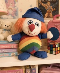 Baxter the Clown Plush Vintage 1981 AmToy – The Great Space Coaster – 9” RARE