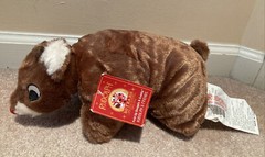 NWT Rudolph 50 Years Fold Up Snuggly and Cuddly Dandee International 1964-2014