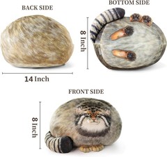 Steppe Cat Plush 35cm/14inch Pallas Cat Stuffed Animal , Cute Plushies for Gi…