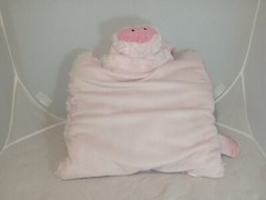 Pillow Pets PeeWees, two Pink Piggy Plush Stuffed Animals, (15-17) and (12-11)in