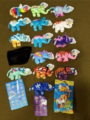 Cepia Pop Art Soft Mini Elephant Plush Lot Of 15 NEW No Duplicates