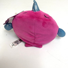 Mush Meez Squeezy Moldable Stuffed Plush Natalie Narwhal 6″ Pink