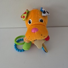 Tomy Lamaze Pull String Dog Baby Plush Toy Sensory Vibrating Colourful Hanging
