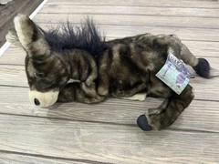 DITZ designs Donkey Hand Puppet Stuffed Animal Plush Realistic Farm Toy RARE