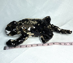 Redemption Plus Black and Gold Reversible Sequin Chameleon Plush 12”
