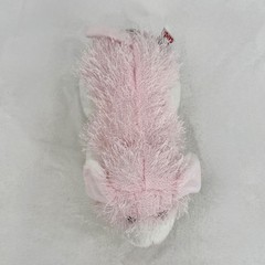 Ganz Webkinz Pink White Retired Puppy Dog Plush HM228 Tinsel Fur Stuffed Animal