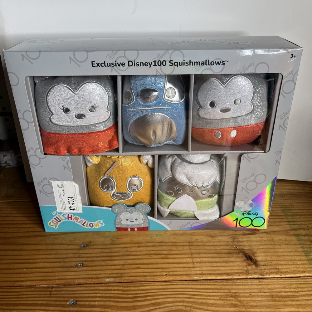 Disney Squishmallows 5″ Limited Edition 5-Pack Minnie Mickey 100th Anniversary