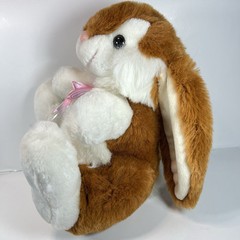 VTG Lemonwood Asia LTD Brown Red White Easter Bunny Rabbit Plush Stuffed Animal