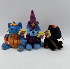Vintage PETCO PAW PALS Beanie Plushes LOT OF 3 Rare Halloween Themed with TAGS !