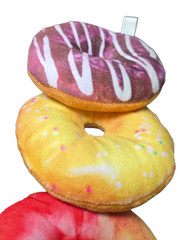 Delicious Looking Plush Donuts (4 Pack) 5″. Sprinkles, Glaze, Realistic Look