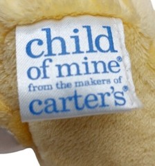 Carters Child Of Mine Little Angel Baby Rattle Plush Stuffed Animal Toy
