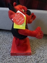 Dan Dee Red Devil Animated Plush Sings Do You Love Me Lights Up NEW