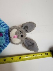 Vintage 1990s Hug Fun Jointed Plush Toy Bunny Rabbit Sweater 1999 Stuffed Animal