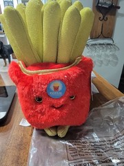 FAO Schwarz Glow-Brights Snack Shop Red Fries Plush Squeeze Lights & Sounds
