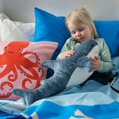 IKEA BLÅHAJ Baby Shark Soft Toy Plush Stuffed Animal Blue Birthday Gift 21 ¾