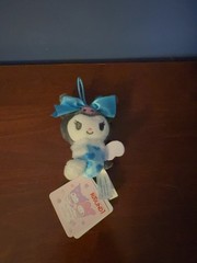 NWT Sanrio Licensed Round1 5” Kuromi Standing Style Blue Dress Plush Keychain