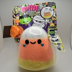 Fluffie Stuffiez Candy Corn Pull The Fluff Unique Toy Plush Gift Halloween New
