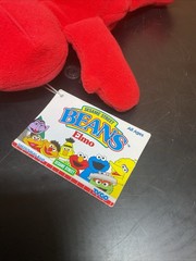Vintage Sesame Street Elmo Beans 1997 tyco plush bean bag 8″ new