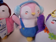PUDGY PENGUINS Set Of 4 Plush Buddy Collectible Soft Toy Giraffe Flower+NEW+CODE