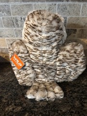 Wild Republic Snowy Owl Plush Stuffed Animal White & Brown 11″ tall With tag