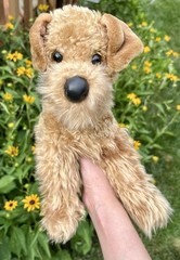 Douglas Kipper Retired Airedale Stuffed Animal Plushie PINK TAG Dog Realistic