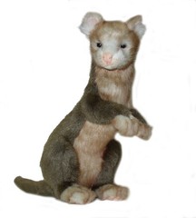 Hansa Brown Ferret Plush Toy 13″ Standing NEW