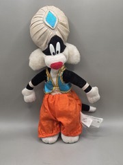 Vtg 1998 Warner Bros Ace Looney Tunes Sylvester Genie Plush Stuffed Animal Toy