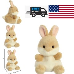 Fun Miniature Bunny Stuffed Toy 4.5 Inches Brown for Kids and Collectors