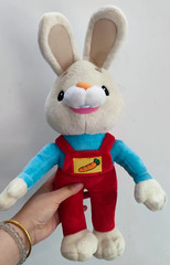 15″ Baby First TV Plush Harry the Bunny Rabbit Doll Red Overalls Stuffed Toy