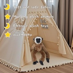 Stuffed Monkey Toys Hanging Stuffed Animal, Hooks and Stuffed Animals with Ri…