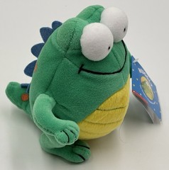 Vintage NOS 1998 Scholastic Tedd Arnold Huggly Green 5″ Stuffed Plush w/ Tag