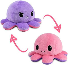 Teeturtle – the Original Reversible Octopus Plushie – Pink + Purple – Cute Senso