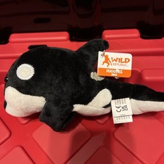 Wild Republic Huggers Wristband Cuff Plush Orca Whale Shamu Ocean – NEW!
