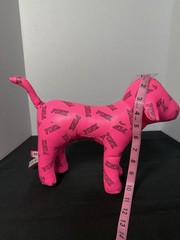 Victoria’s Secret PINK brand collectible plush dog, vinyl or faux leather