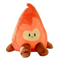 BIUBIULOVE Simulate Campfire Plush Pillow, Fake Fire 10 inches, Red