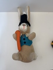Commonwealth Toy Co Cellulose Fiber Synthetic Foam 1940’s Rabbit Stuffed Animal