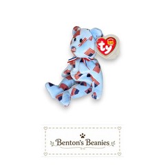 Union the USA Bear w/ USA Nose TY Beanie Baby | Mint Heart & Tush Tags