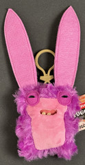 FUGGLER Funny Ugly Plush Monster Keychain Keyring LORD LONG EARS PINK New