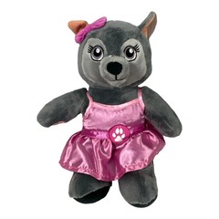 NEW Build A Bear Violet the Wolf Great Wolf Lodge Pink Dress Stuffed Animal 1922