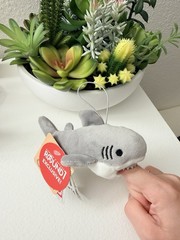Shark gray fish Mini keychain plush Round1